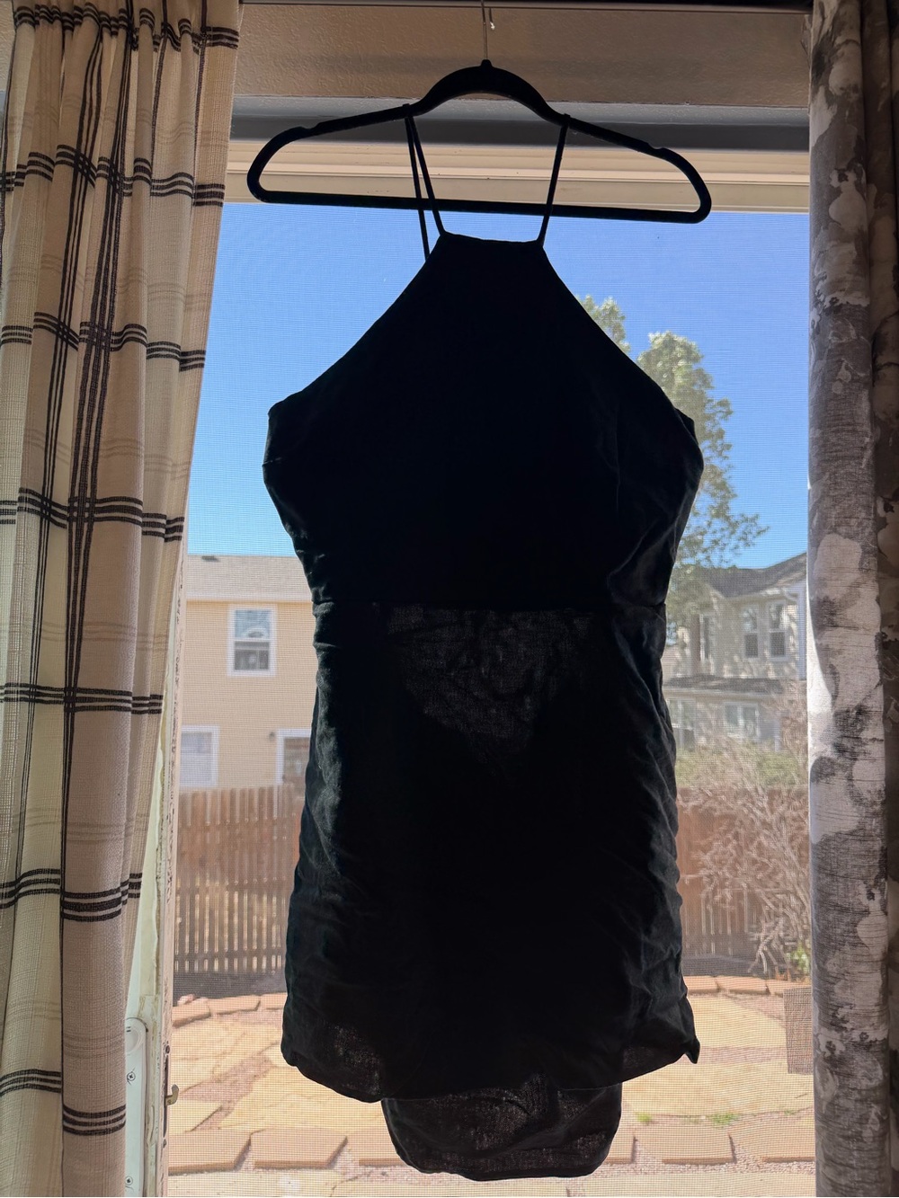 a new day Black Multi-tie Mini Dress with pockets